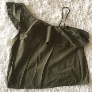 One shoulder crop top